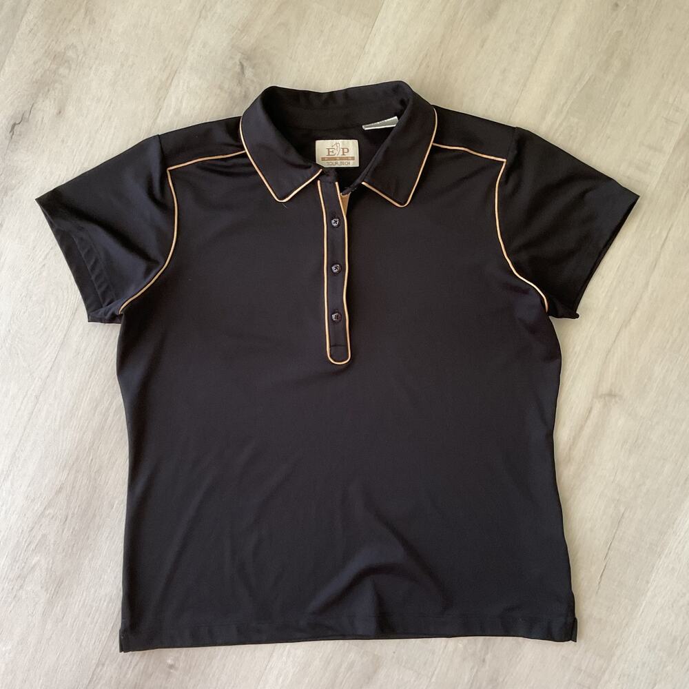 EP Pro Tour Tech Womens Golf Polo three quarter button up LG
